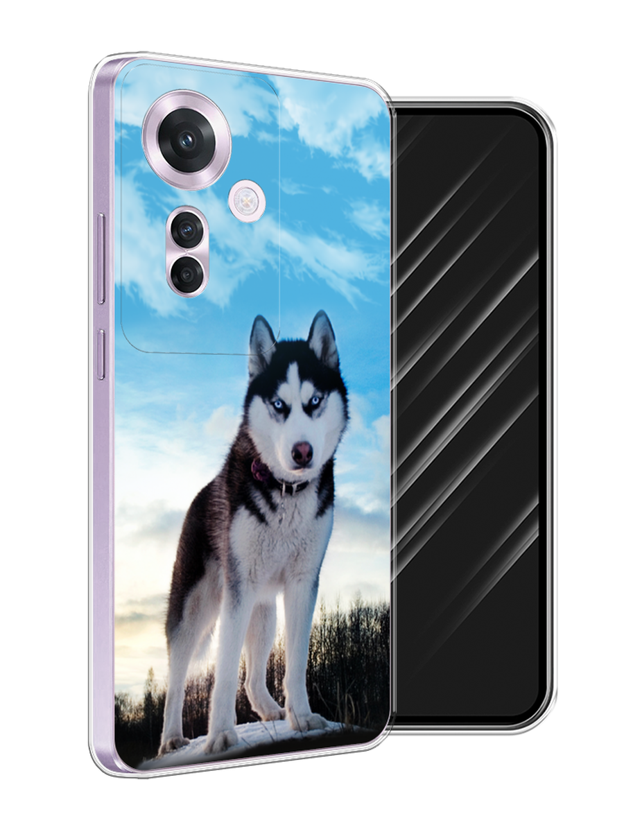 

Чехол Awog на Oppo Reno 11F "Хаски 3", Белый;черный;голубой, 2516650-1