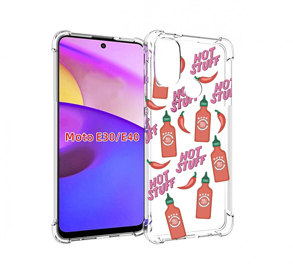 

Чехол бампер MyPads острые-перчики для Motorola Moto E30., Прозрачный, Tocco