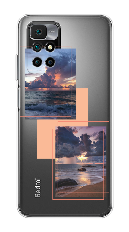 

Чехол на Xiaomi Redmi 10 "Sky collage", Розовый;прозрачный;синий, 311350-1