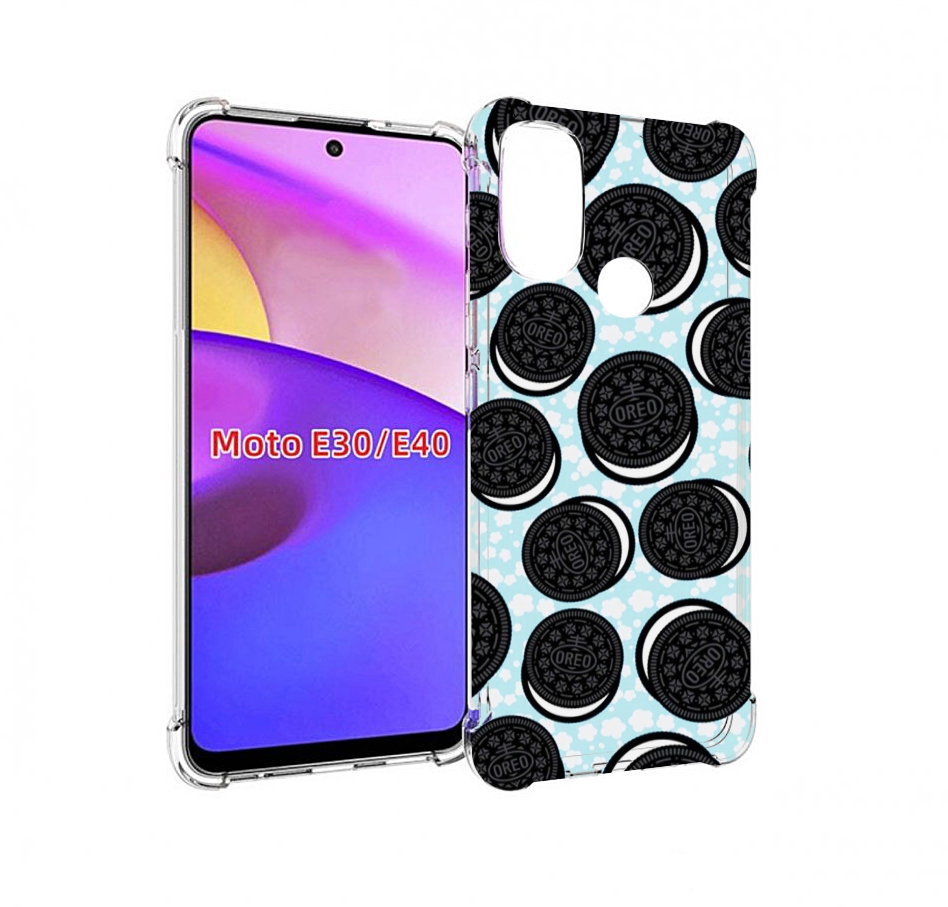 

Чехол бампер MyPads орео печеньки для Motorola Moto E30., Прозрачный, Tocco
