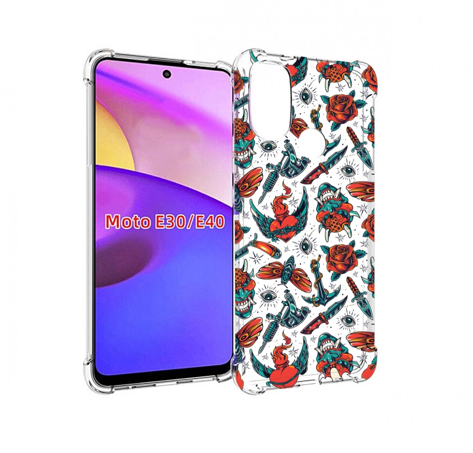 

Чехол бампер MyPads олд-скул-пак для Motorola Moto E30., Прозрачный, Tocco