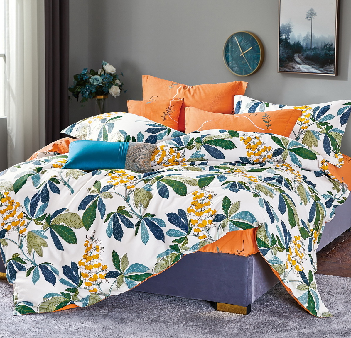 

КПБ Евро размер от 200х220 РОЗОВЫЕ СНЫ Хлопок Наволочки-70x70см Простыня-160x200см-На