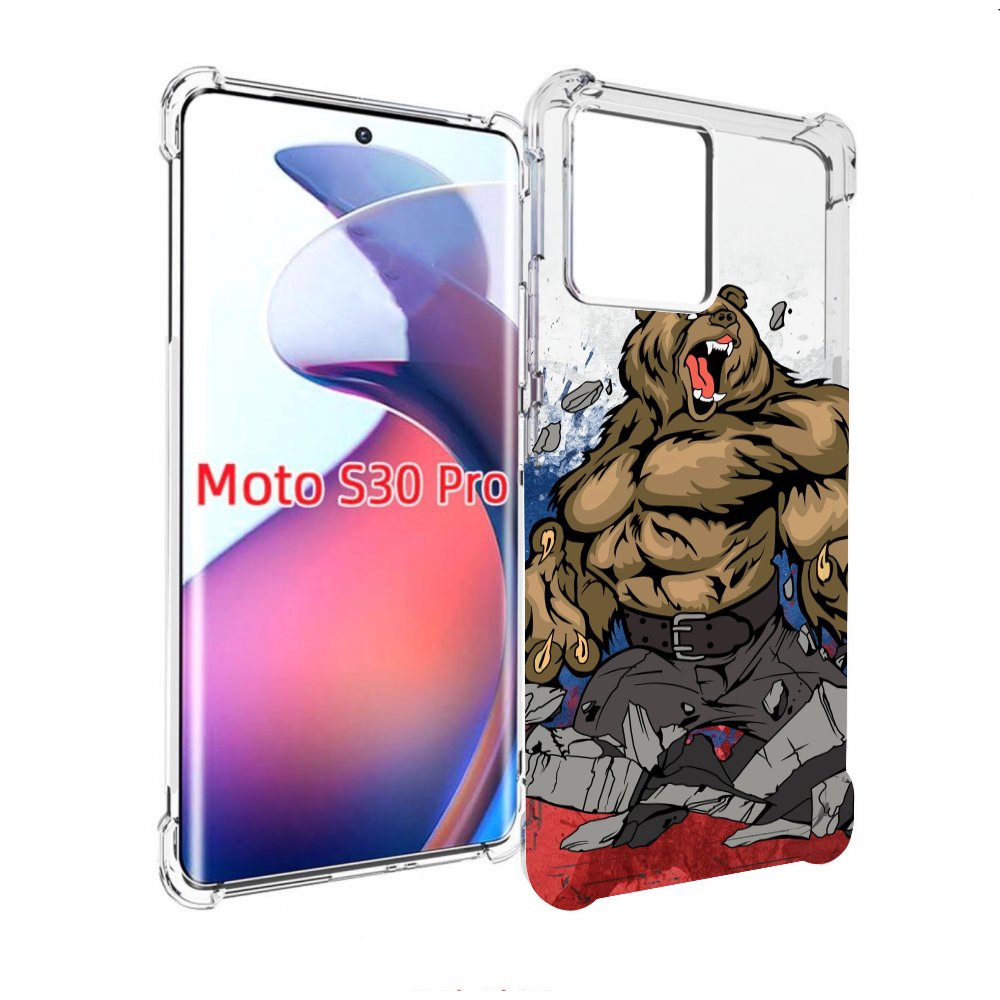 

Чехол MyPads медведь защитник родины для Motorola Moto S30 Pro, Прозрачный, Tocco