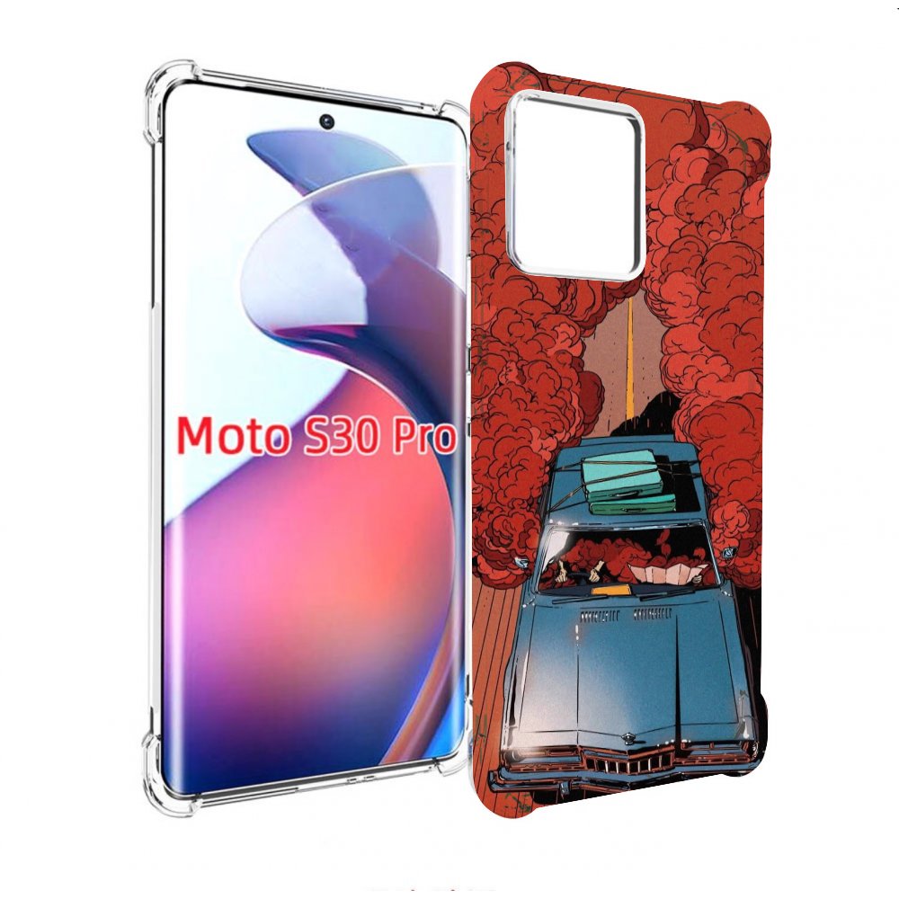 

Чехол MyPads машина мчится с дымком для Motorola Moto S30 Pro, Прозрачный, Tocco