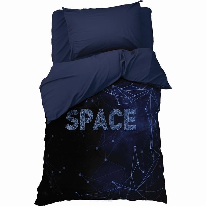 

Постельное бельё 1,5 сп. Этель «Space» 145×210 см, 150×210 см, 50×70 см-1 шт, поплин, 100