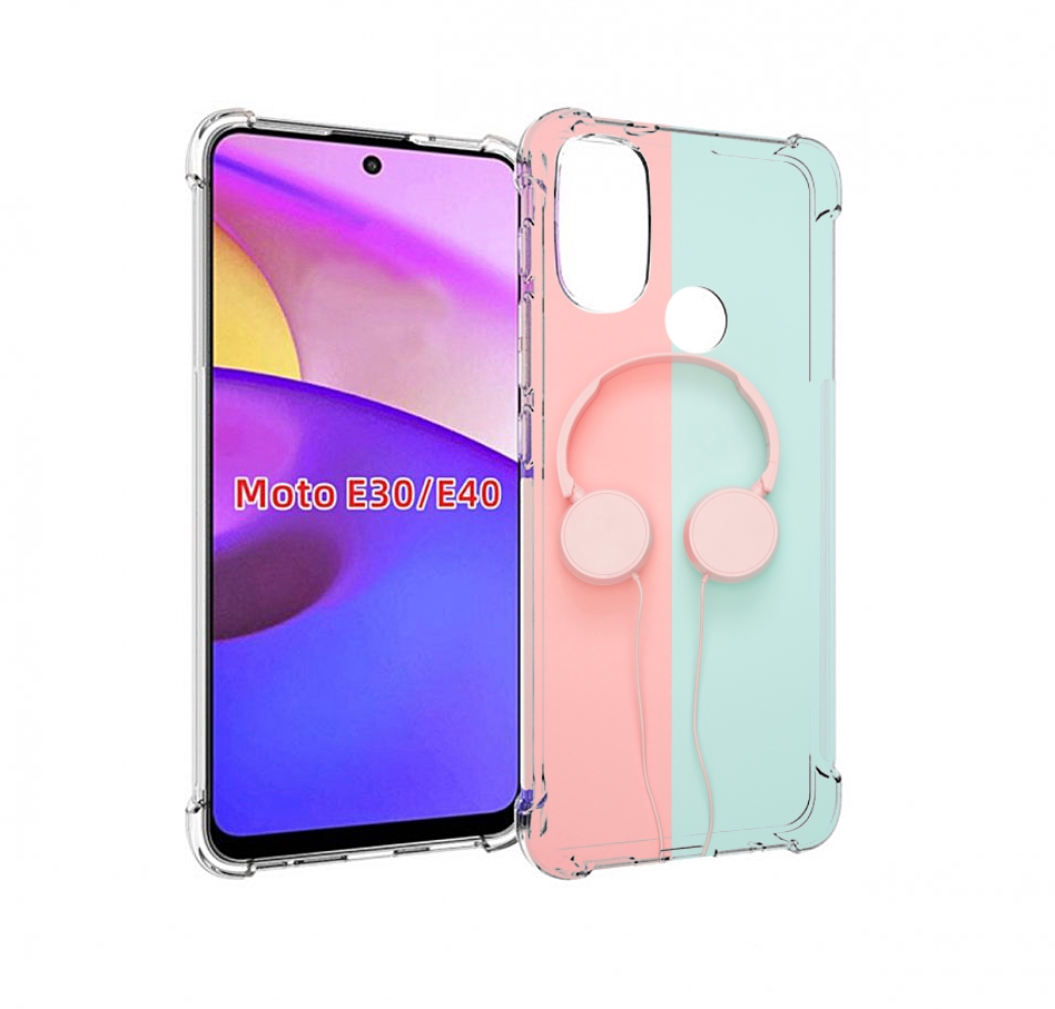 

Чехол бампер MyPads наушники-минимализм для Motorola Moto E30., Прозрачный, Tocco