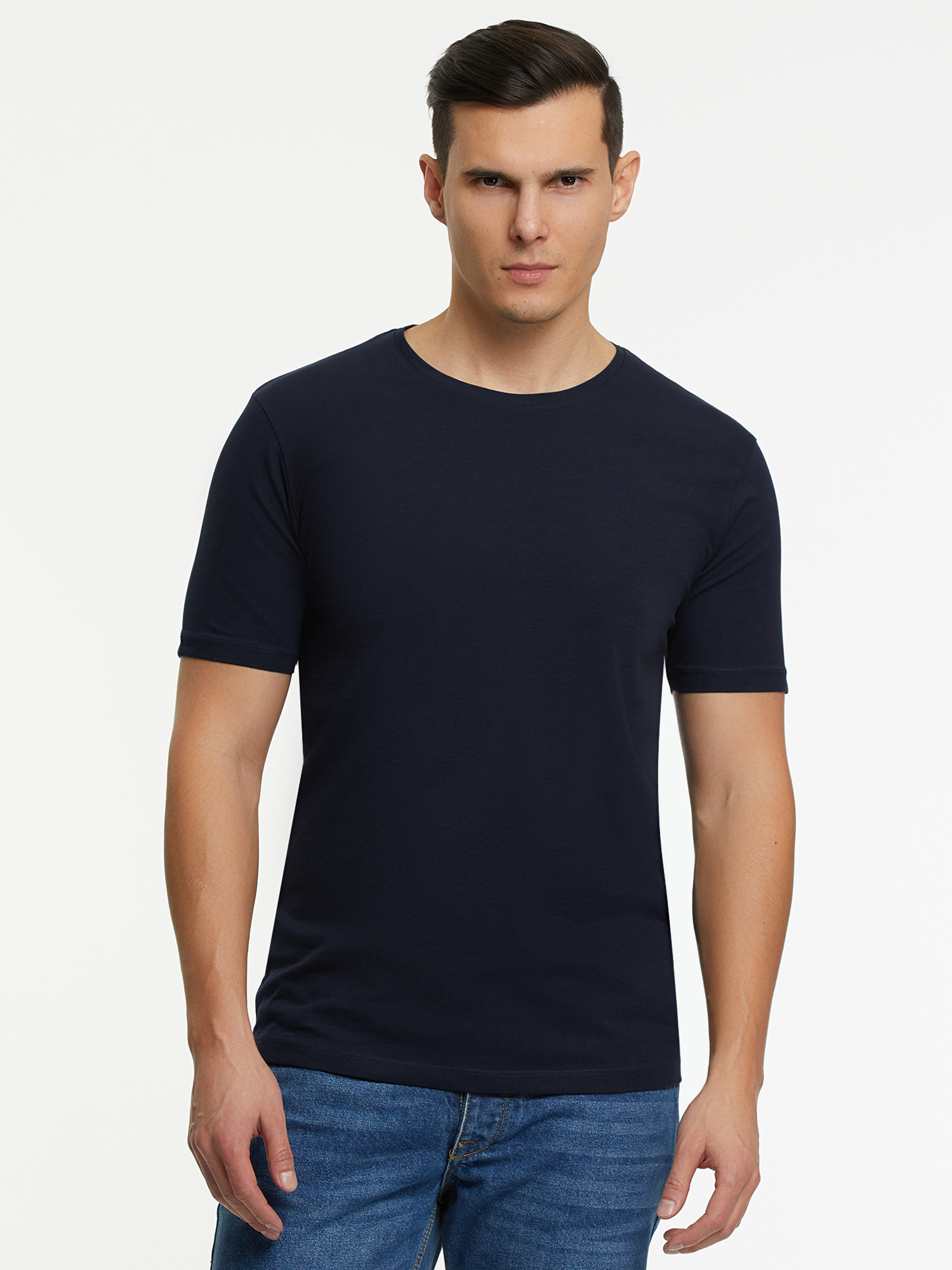 

Футболка мужская oodji 5B611004M синяя 2XL, Синий, 5B611004M