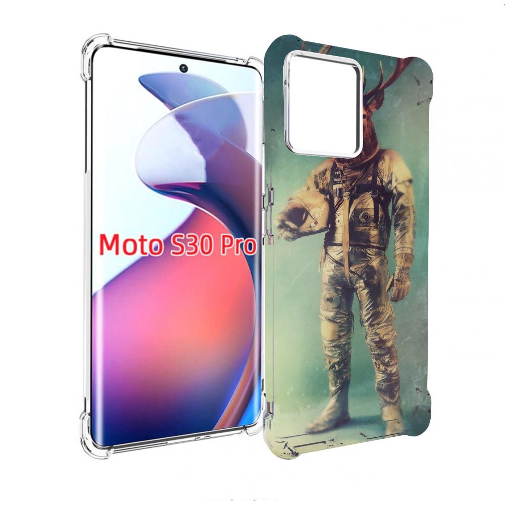 

Чехол MyPads лось космонавт для Motorola Moto S30 Pro, Прозрачный, Tocco