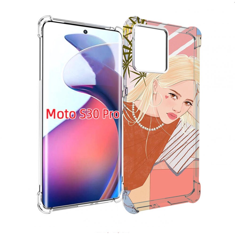 

Чехол MyPads летняя-девочка женский для Motorola Moto S30 Pro, Прозрачный, Tocco