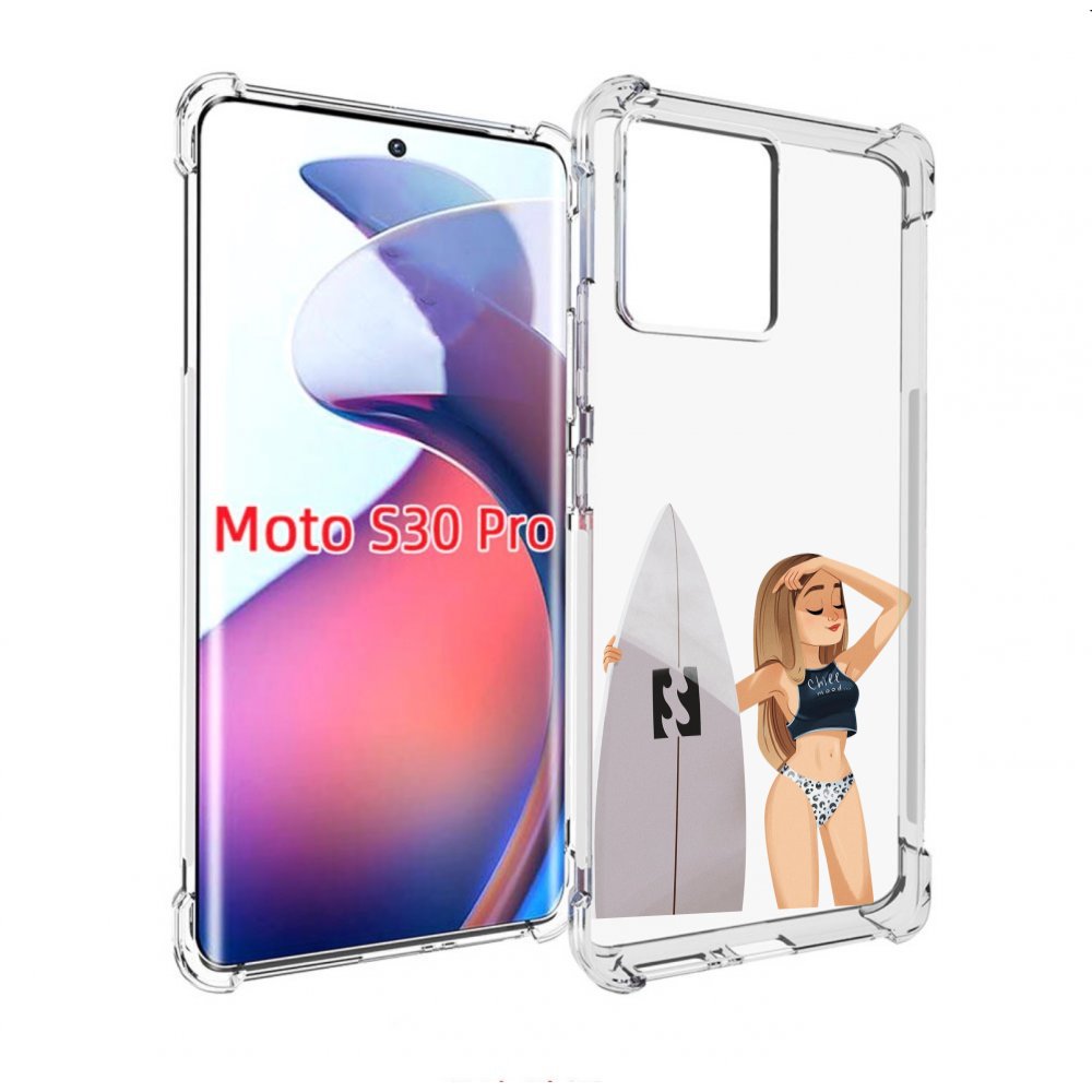 

Чехол MyPads летний-серф для Motorola Moto S30 Pro, Прозрачный, Tocco