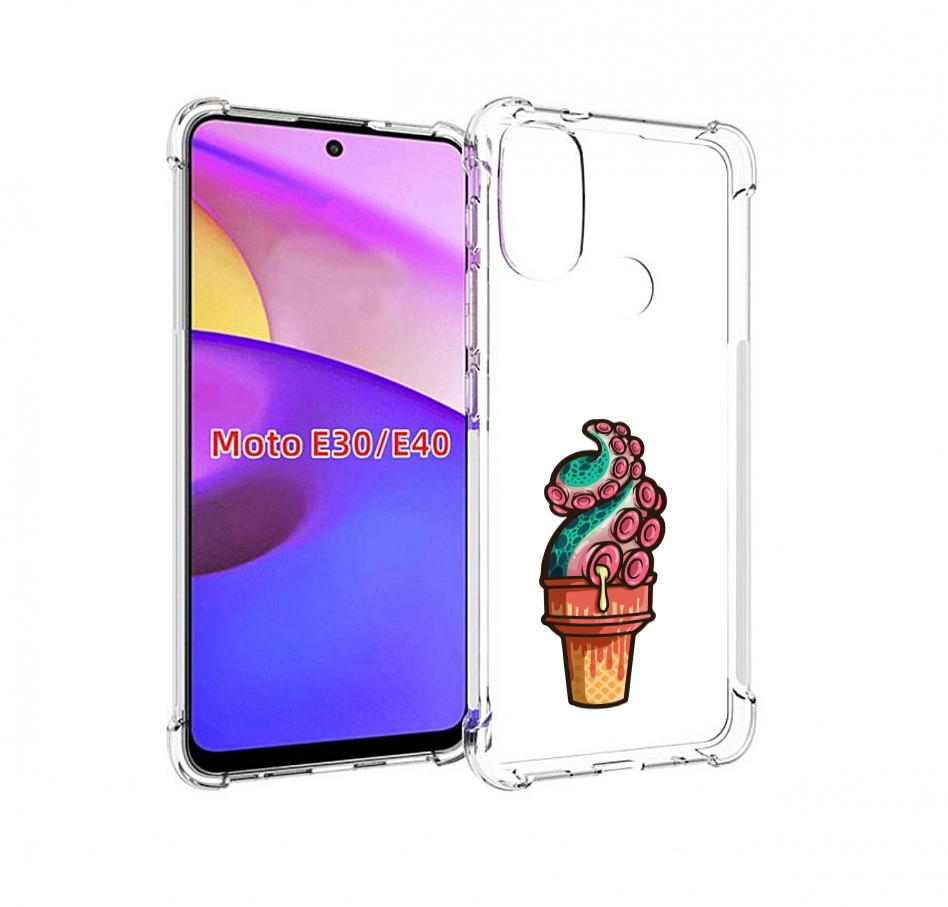 

Чехол бампер MyPads мороженное для Motorola Moto E30., Прозрачный, Tocco