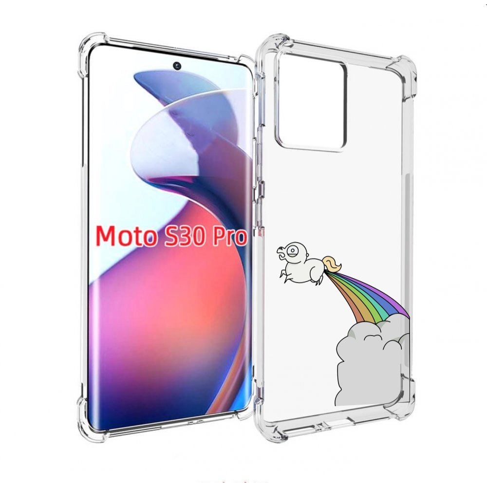

Чехол MyPads летающее-пони детский для Motorola Moto S30 Pro, Прозрачный, Tocco