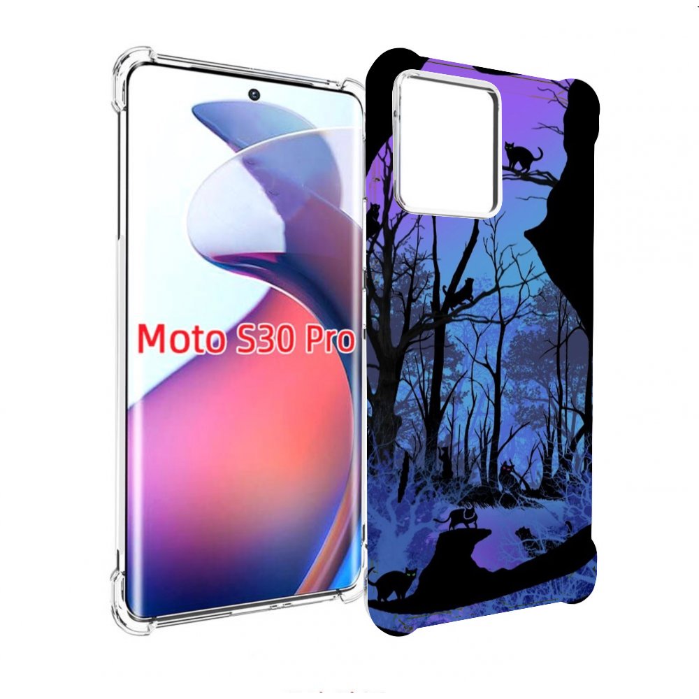 

Чехол MyPads лес внутри кота для Motorola Moto S30 Pro, Прозрачный, Tocco