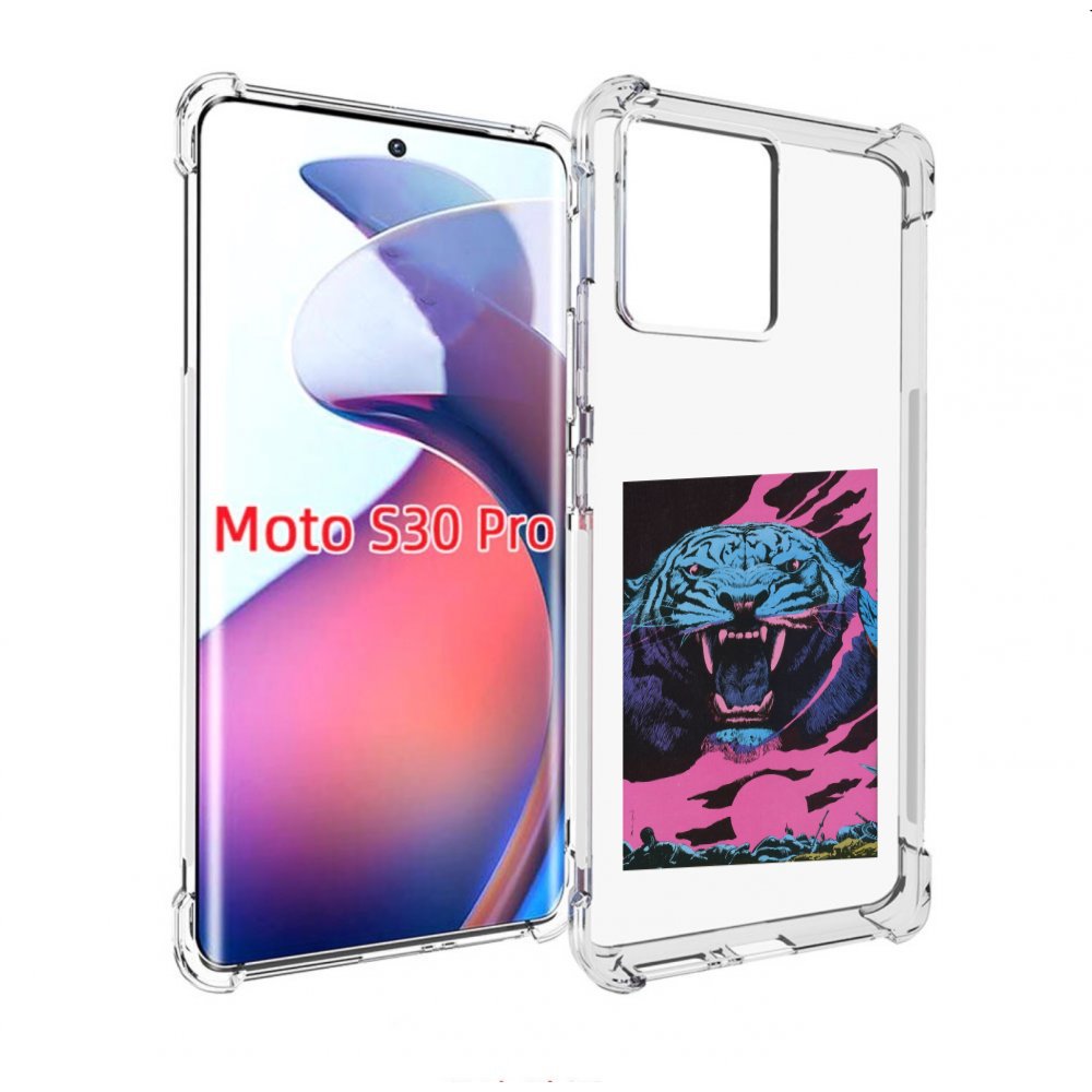 

Чехол MyPads лев с розовыми зубами для Motorola Moto S30 Pro, Прозрачный, Tocco