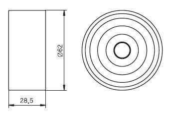 

GMB Ролик натяжителя ремня 13503-64021 Toyota