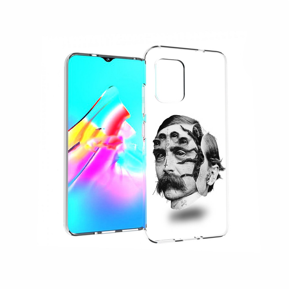 

Чехол MyPads Tocco для Asus Zenfone 8 страшное лицо мужчины, Прозрачный, Tocco