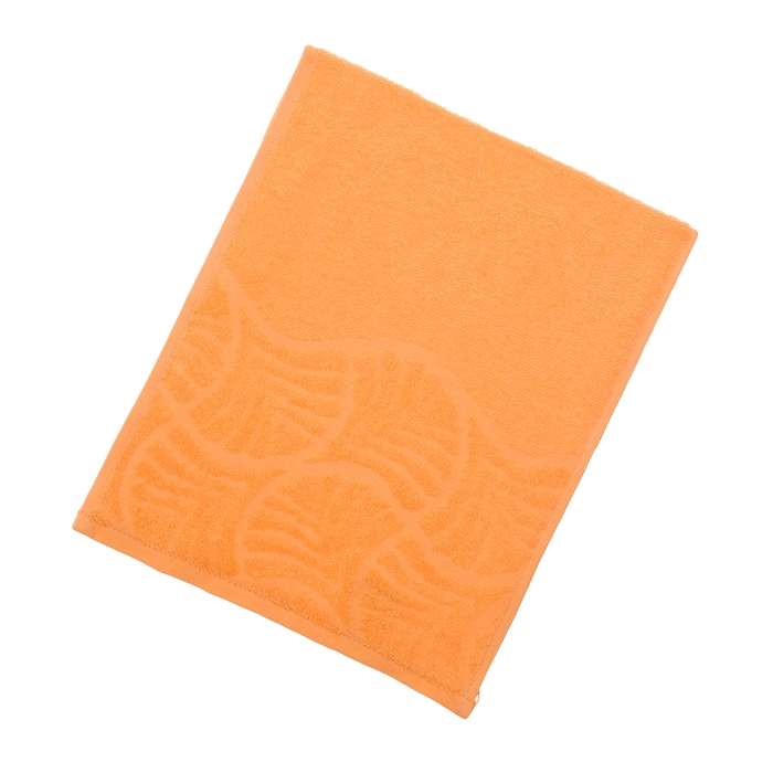 Полотенце махровое «Волна», размер 30х70 см, цвет оранжевый, 300 г/м?