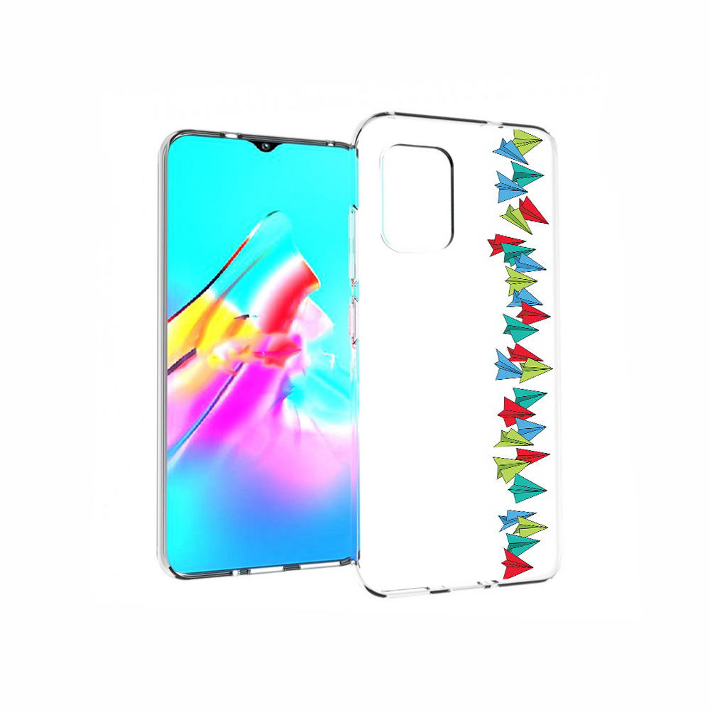 

Чехол MyPads Tocco для Asus Zenfone 8 самолетики из листочков, Прозрачный, Tocco