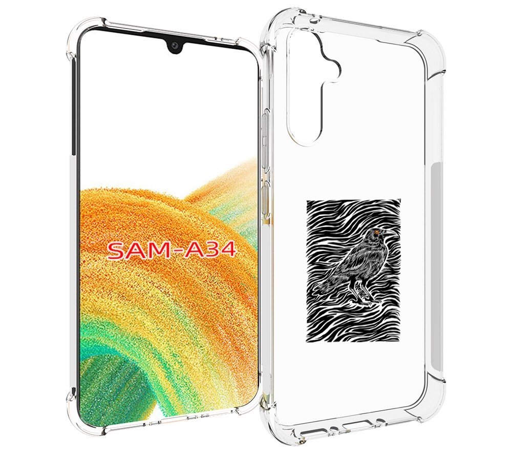 

Чехол MyPads ворон в абстракции для Samsung Galaxy A34, Tocco