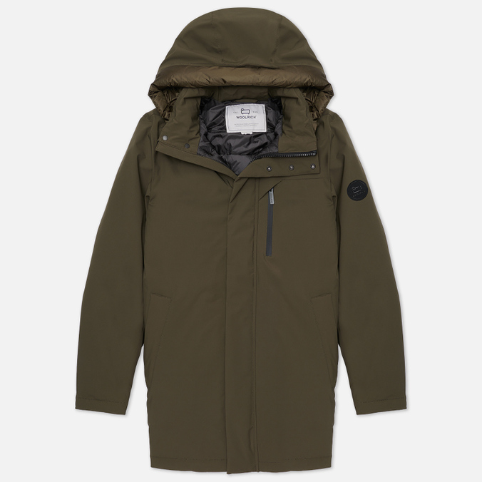 фото Пуховик мужской woolrich mountain stretch хаки 2xl