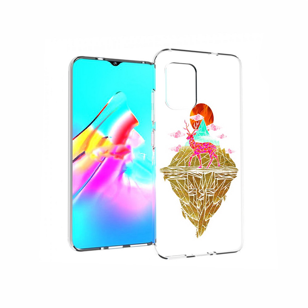Чехол MyPads Tocco для Asus Zenfone 8 розовый олень абстракция