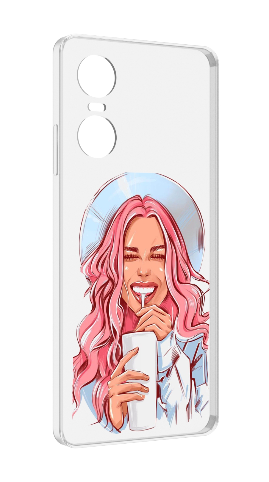 

Чехол Mypads Веселая-Девушка-Модель Женский Для Tecno Pop 6 Pro, Прозрачный, Tocco