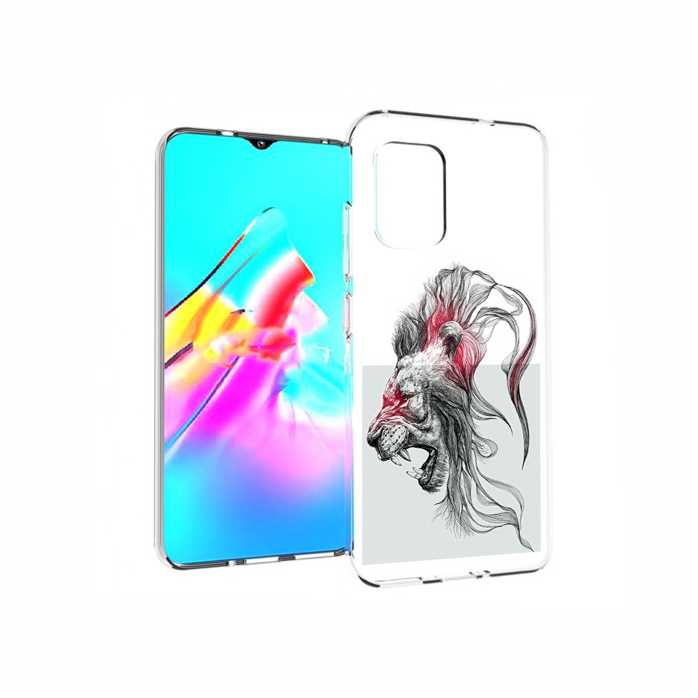 

Чехол MyPads Tocco для Asus Zenfone 8 разъяренный лев, Прозрачный, Tocco
