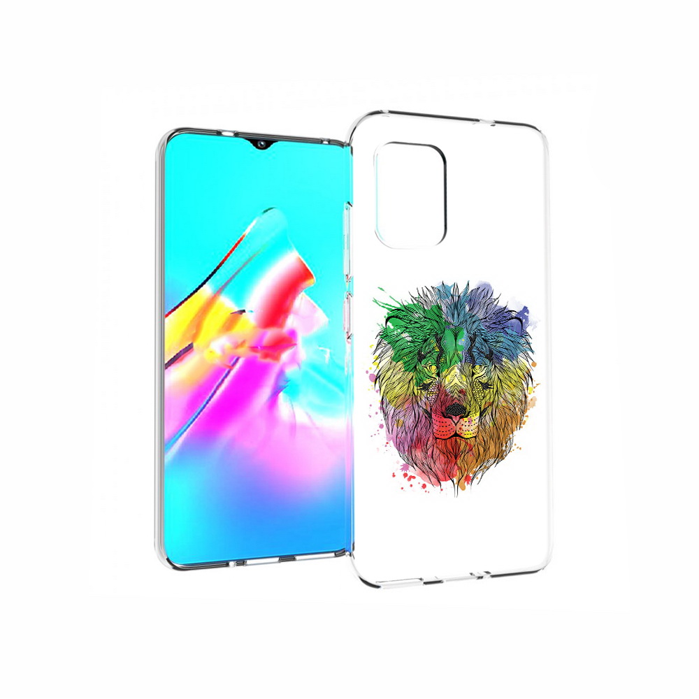 Чехол MyPads Tocco для Asus Zenfone 8 разноцветный гордый лев