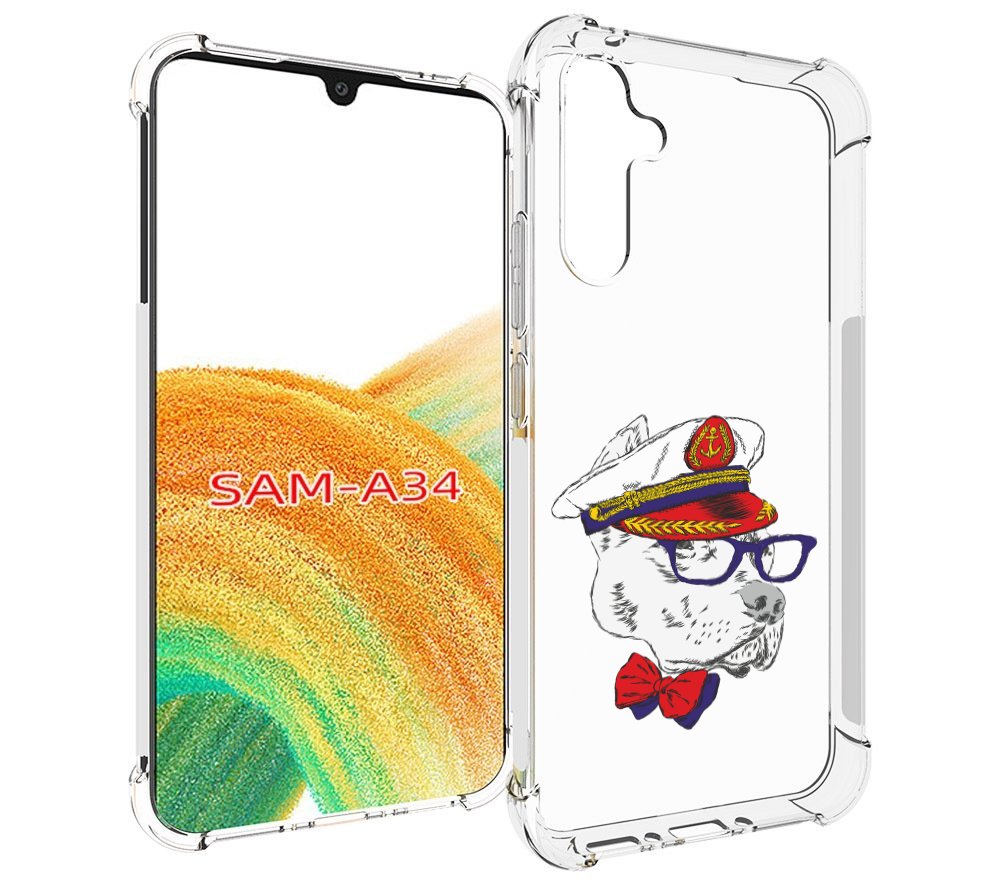 

Чехол MyPads бульдог для Samsung Galaxy A34, Tocco