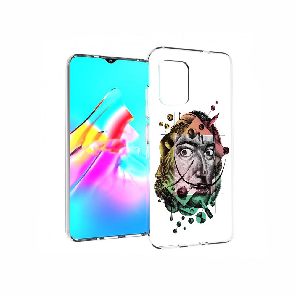 

Чехол MyPads Tocco для Asus Zenfone 8 разноцветное лицо абстракция, Прозрачный, Tocco