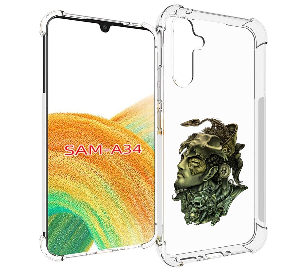 

Чехол MyPads бронзовый воин для Samsung Galaxy A34, Tocco