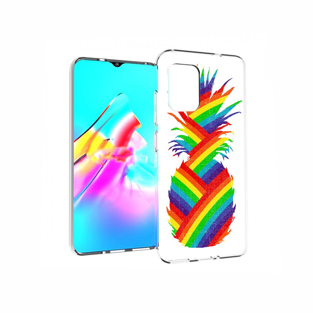

Чехол MyPads Tocco для Asus Zenfone 8 радужный ананас, Прозрачный, Tocco