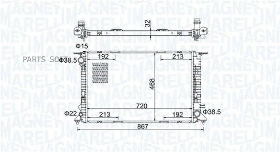 Радиатор MAGNETI MARELLI арт 350213195800 19037₽