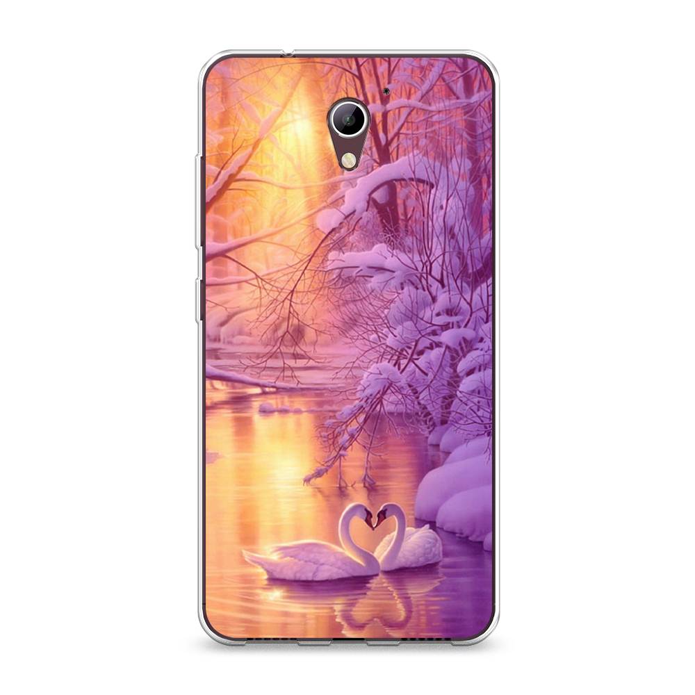 

Чехол на ZTE Blade A510 "Зима 1", Фиолетовый;желтый, 130150-2