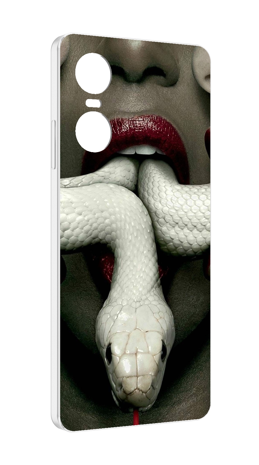 

Чехол Mypads Белая-Змея Для Tecno Pop 6 Pro, Прозрачный, Tocco