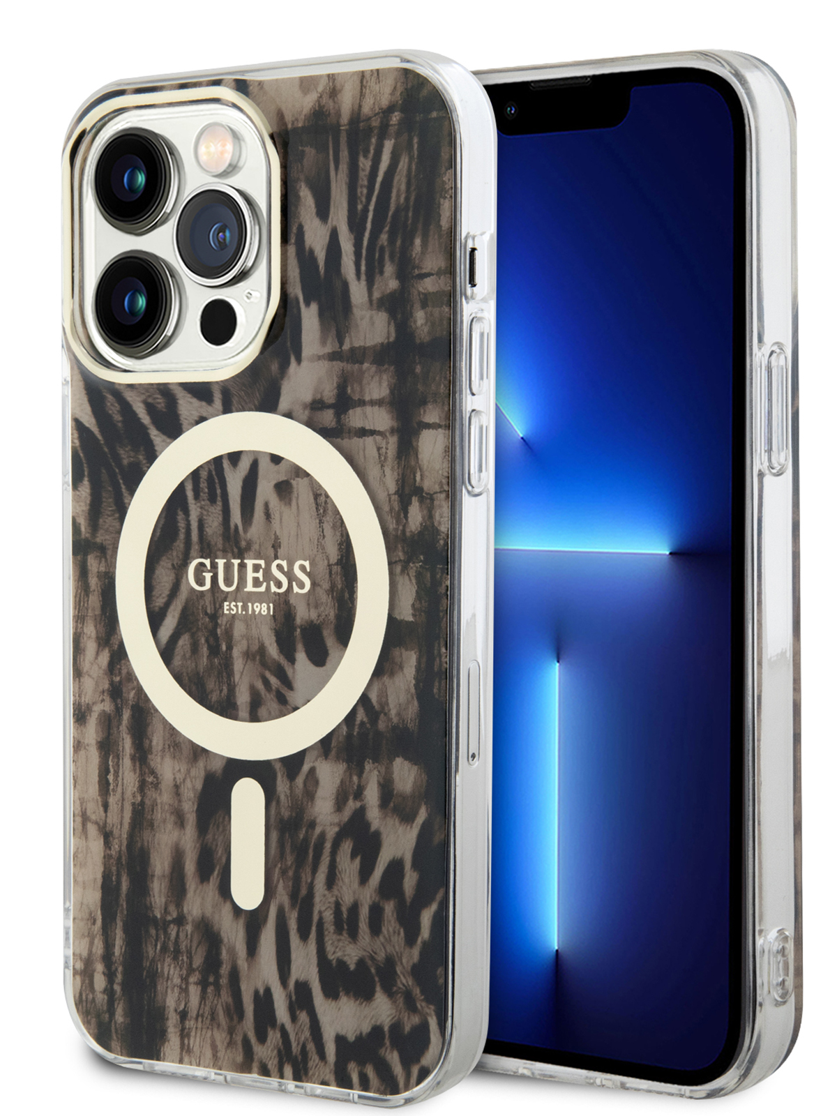 

Чехол Guess для iPhone 14 Pro Max с MagSafe Brown, Коричневый, PC/TPU MagSafe