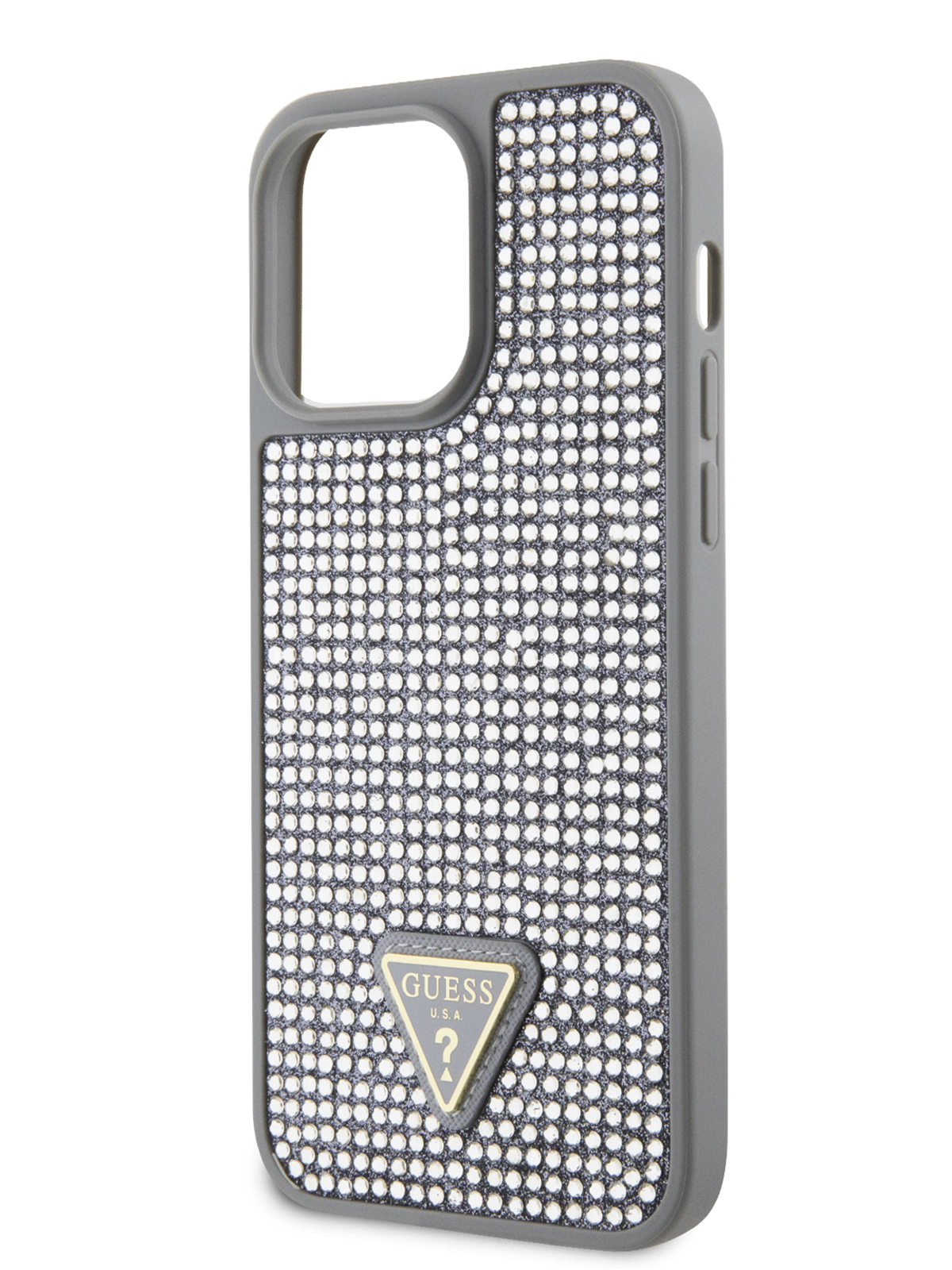 

Чехол Guess для iPhone 14 Pro Max со стразами Silver, Серебристый, Diamond Rhinestone