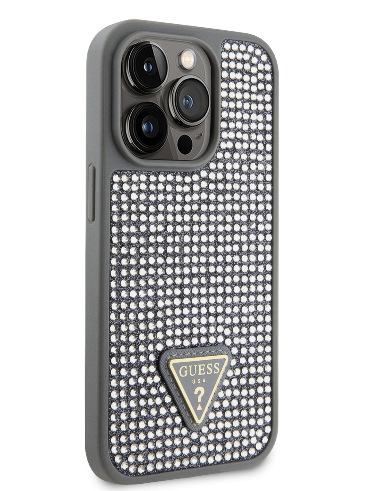 

Чехол Guess для iPhone 14 Pro со стразами Silver, Серебристый, Diamond Rhinestone