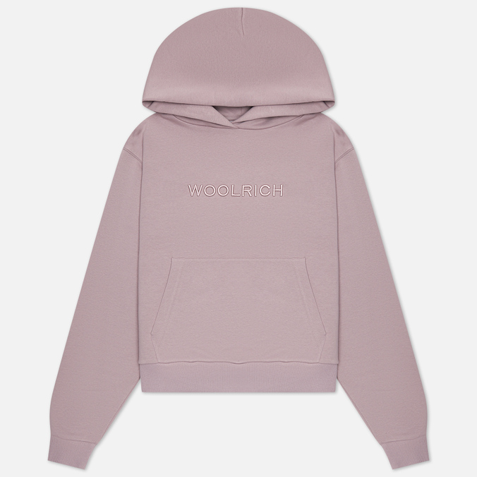 

Худи женское Woolrich Logo Fleece Hoodie фиолетовое M, Logo Fleece Hoodie