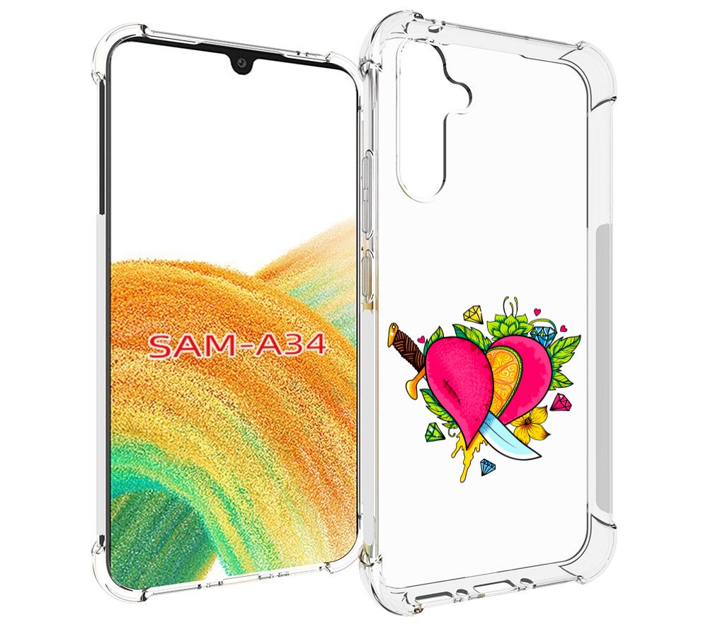 

Чехол MyPads Фруктовое сердце для Samsung Galaxy A34, Tocco