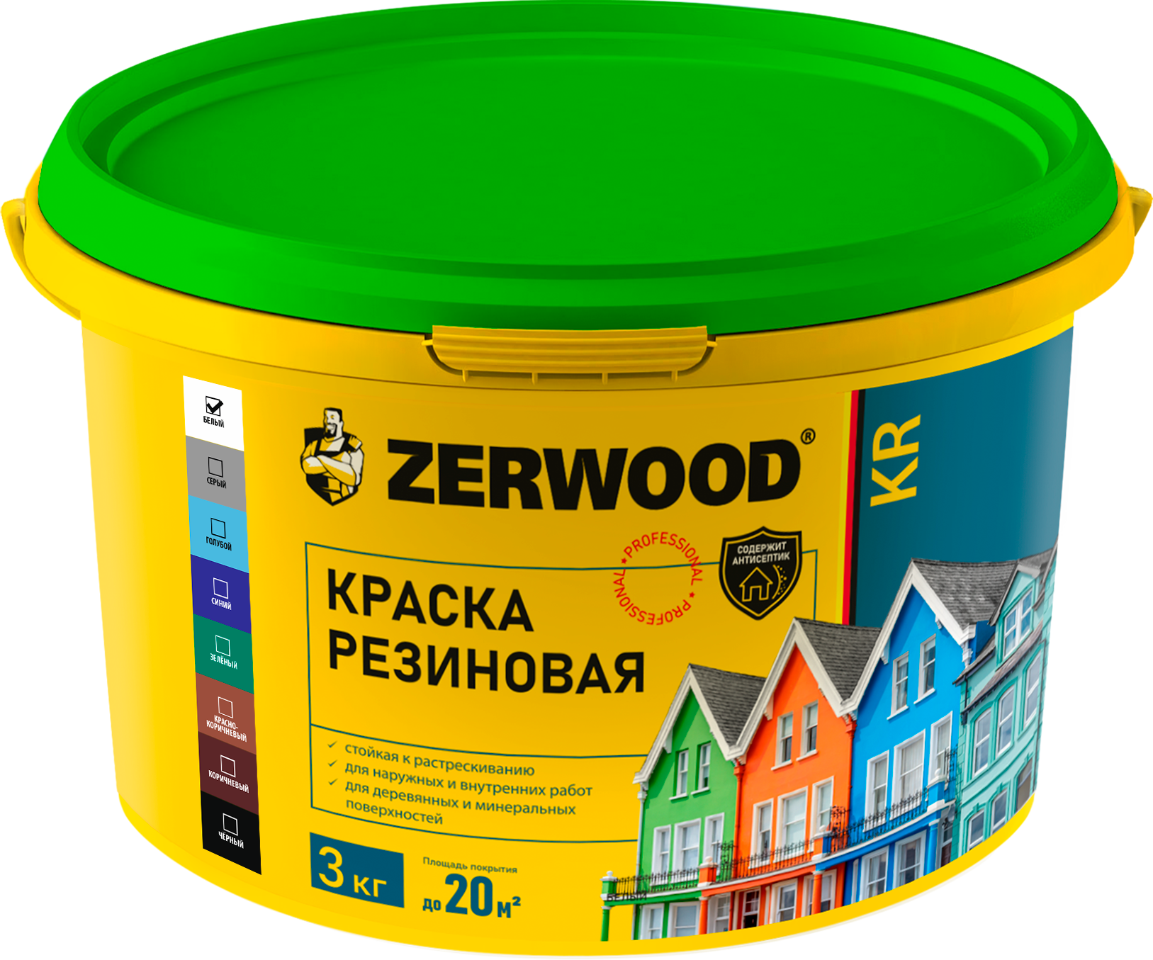 

Краска резиновая ZERWOOD KR (3 кг.) - черная