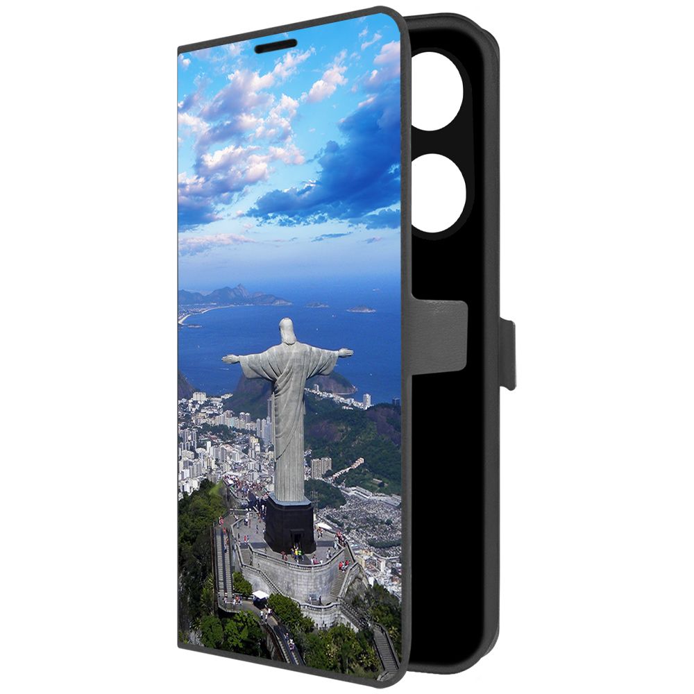 

Чехол-книжка Krutoff Eco Book для INFINIX Smart 7 HD Бразилия, Статуя Христа (черный)