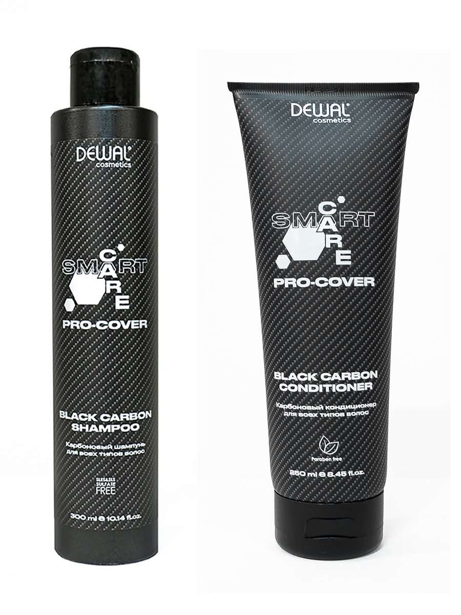Набор DEWAL для всех типов волос Black Carbon шампунь 300 мл кондиционер 250 мл