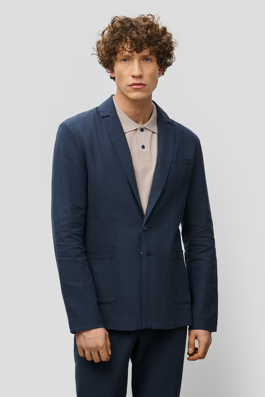 Пиджак мужской Baon B6223001 синий XL