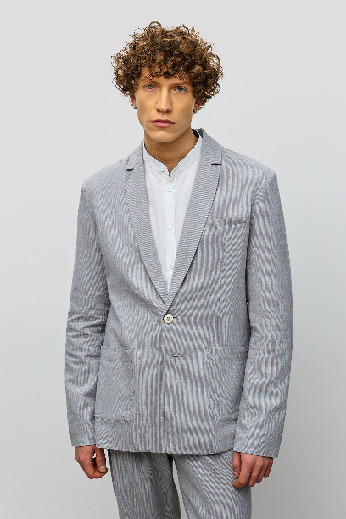 Пиджак мужской Baon B6223001 серый 2XL