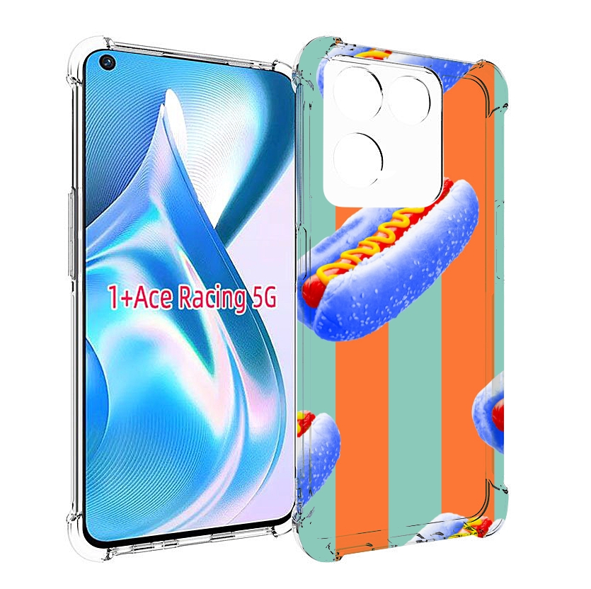 

Чехол MyPads синие хотдоги для OnePlus Ace Racing, Прозрачный, Tocco