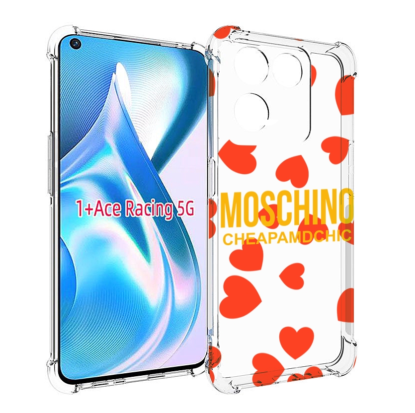 

Чехол MyPads сердца-москино для OnePlus Ace Racing, Прозрачный, Tocco