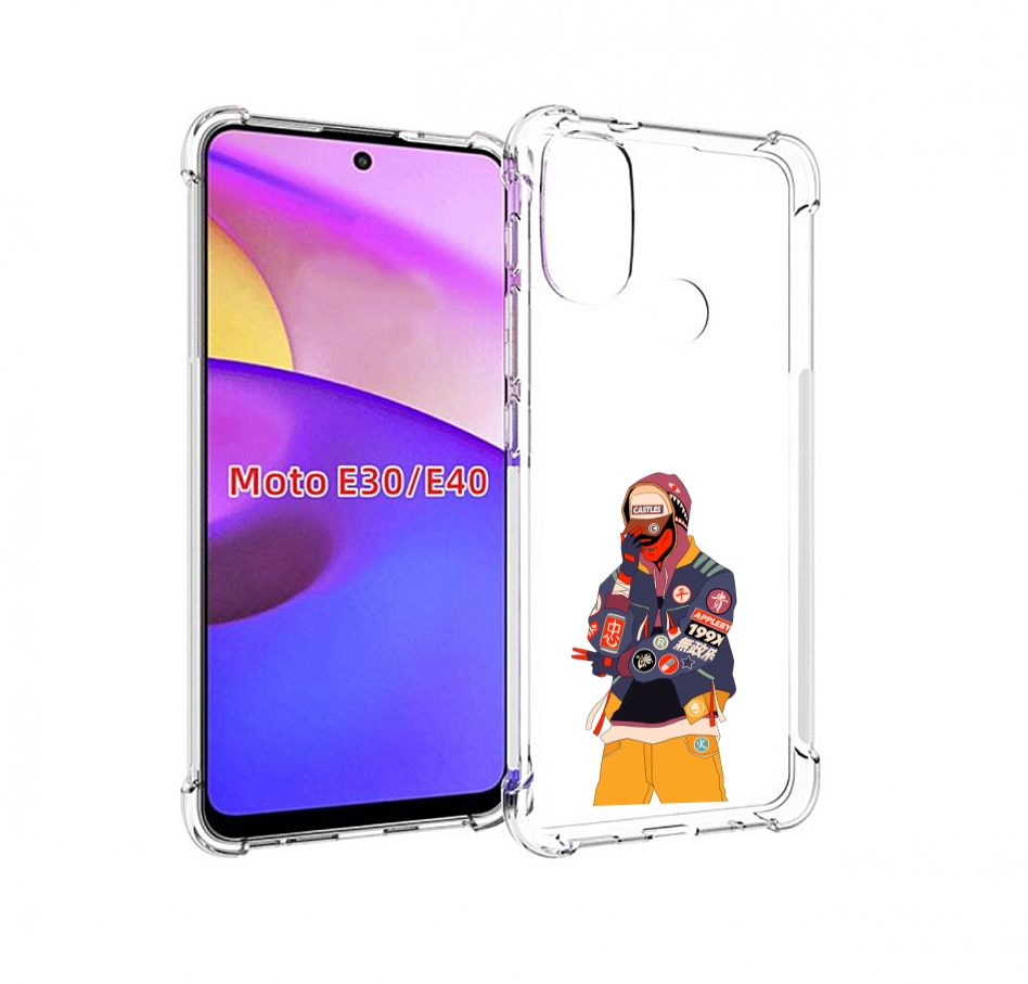 

Чехол бампер MyPads модник для Motorola Moto E30., Прозрачный, Tocco