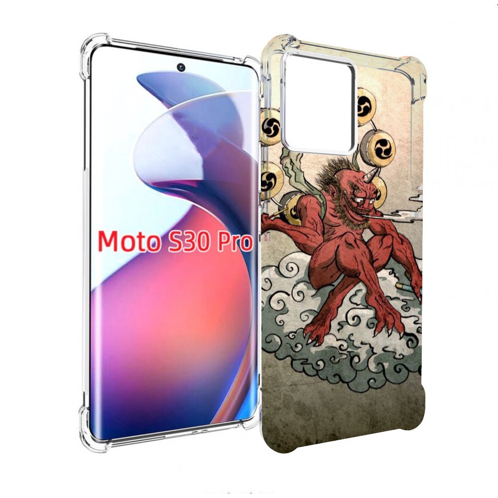 

Чехол MyPads красный чертик на облаке для Motorola Moto S30 Pro, Прозрачный, Tocco