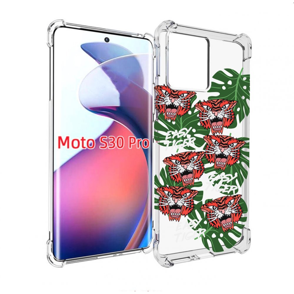 

Чехол MyPads красные-тигры для Motorola Moto S30 Pro, Прозрачный, Tocco
